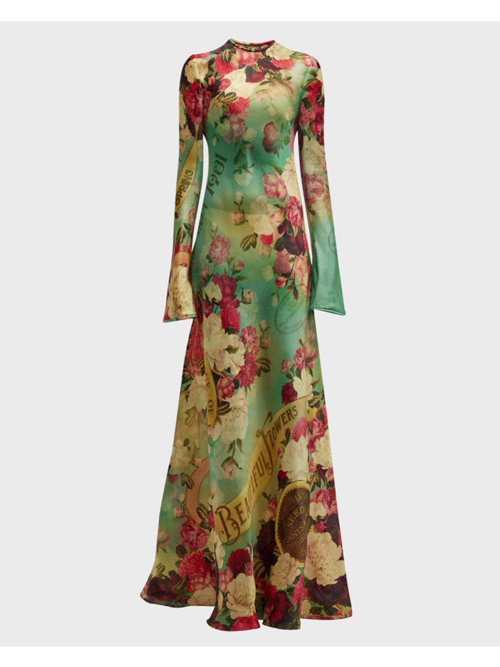 Zimmermann Wonderland Print Long-Sleeve Silk Maxi Dress